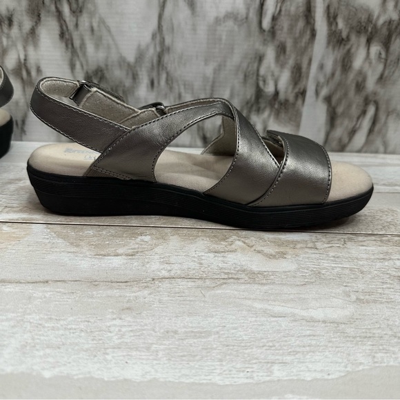Grasshopper Ortholite Leah II Silver Gray Strap Sandal Women Sz  8.5 Orthopedic - Picture 9 of 15